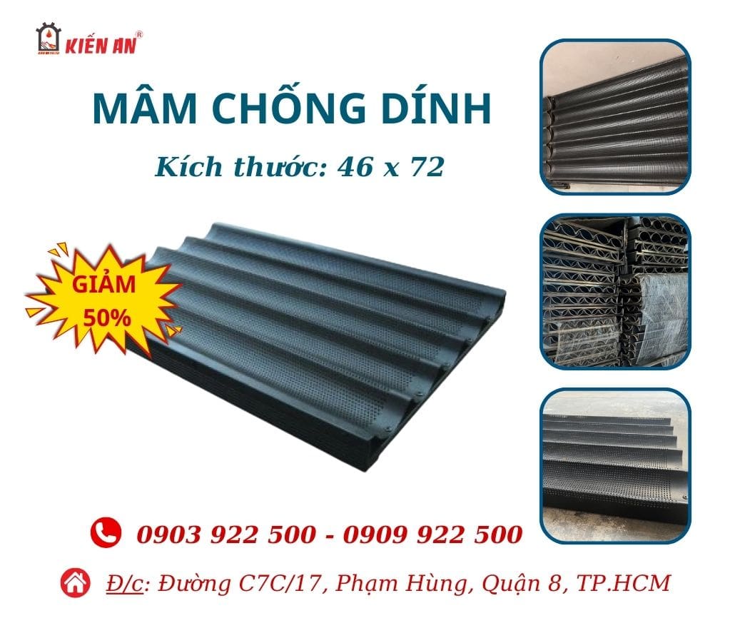 Khay bánh mì chống dính 5 sóng GIẢM 50% ( kích thước 46x72) - tại KIẾN AN